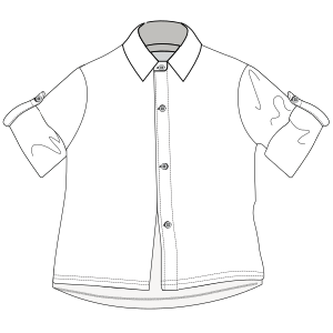 Patron ropa, Fashion sewing pattern, molde confeccion, patronesymoldes.com Shirt 9282 SC GIRLS Shirts